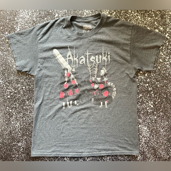 Naruto Shippuden Other - Akatsuki Graphic Men's T-Shirt in Black Size Large